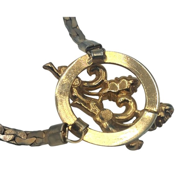 Vintage Rhinestone Jewelry Set Necklace Bracelet Earrings Gold Tone Imitation Pe - Picture 15 of 15